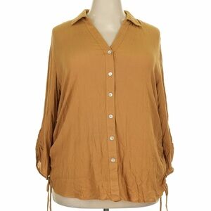 Cato Women's Brown Button-Down Shirt